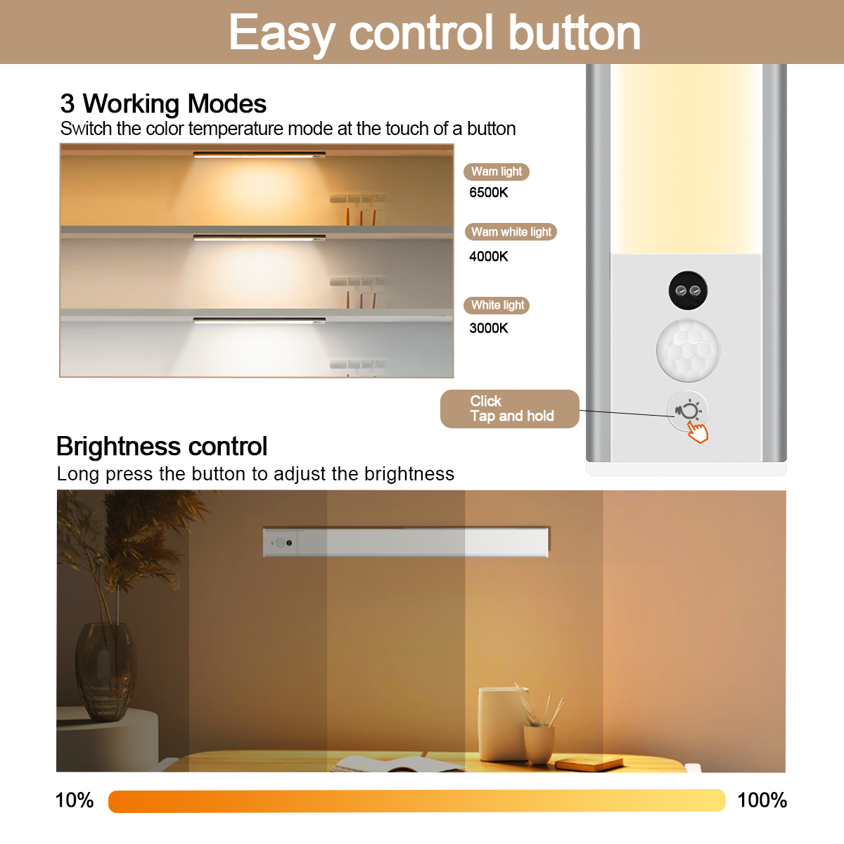 HCP253 人体感应手扫橱柜灯